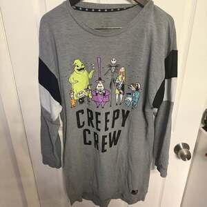 Tim Burton The Nightmare Before Christmas Creepy Crew Sweater Dress Sleep Shirt